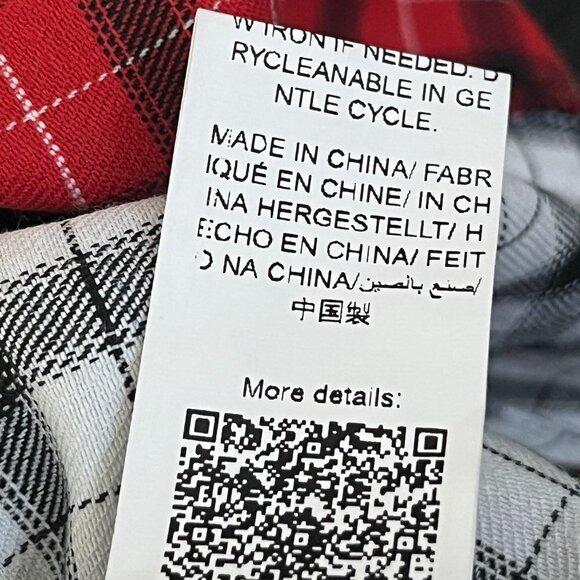 MENS Shirt 3XL XXXL Multicolored Plaid Long Sleeve Green Pocket NWOT - Picture 8 of 8